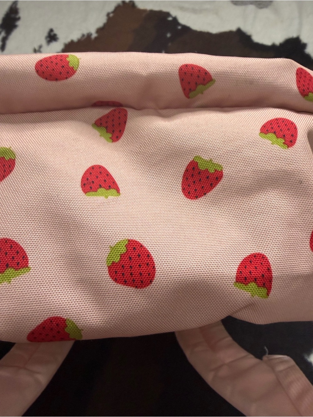 JanSport Pink Strawberry Print Backpack School Bag Cute - Picture 8 of 14